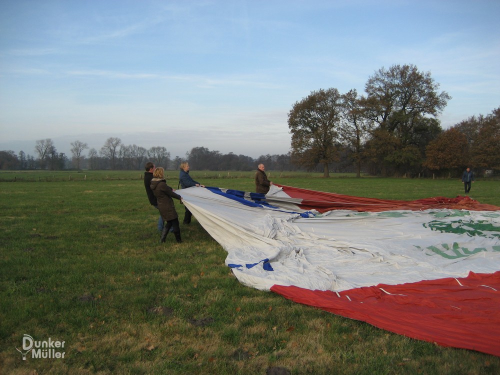 Aufbau des Ballons in Oyten