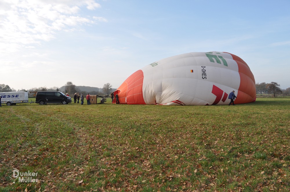 Aufbau des Ballons in Oyten