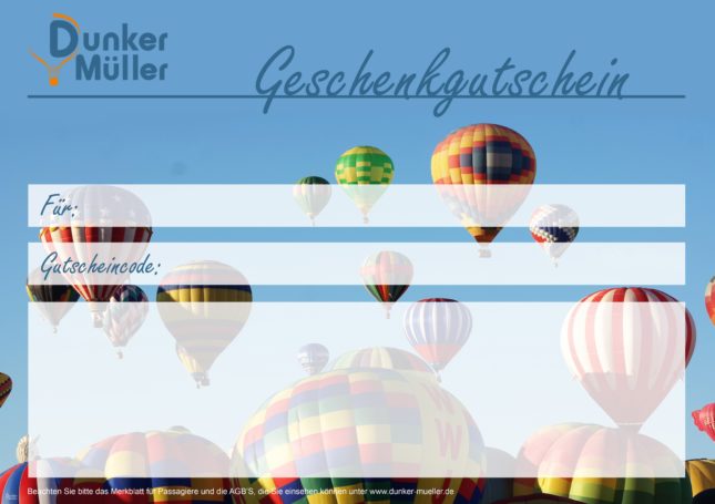 Ballonfahrten Gutschein